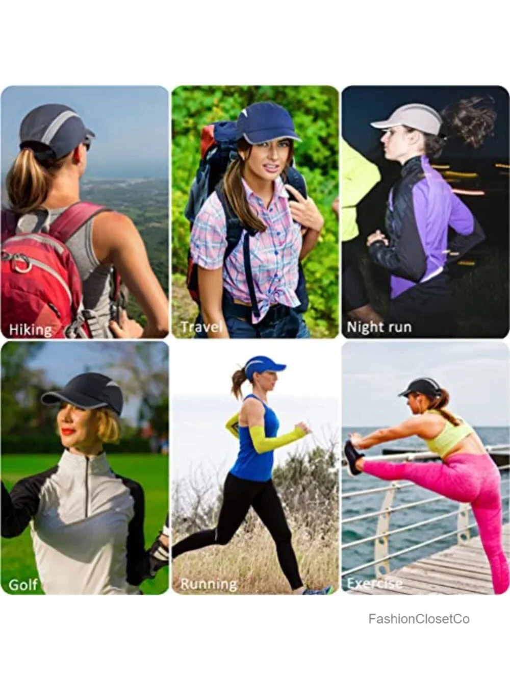 Unisex Unstructured Baseball Cap UPF 50+ Reflective Brim Outdoor